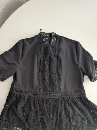 Blusa Zara Woman Encaje Negro