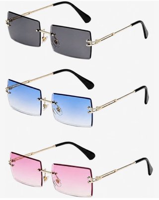 Gafas de sol sin montura rentagulares de lujo