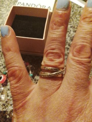 Anillo Pandora Oro y Plata