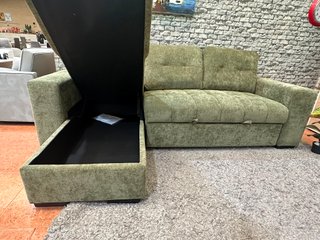 Sofá Cama Chaise Longue Verde 250cm