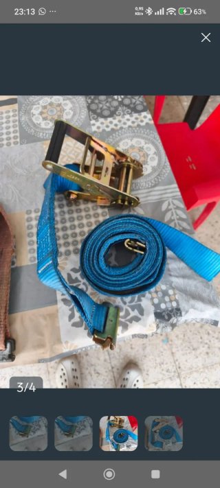 Cincha de carraca azul