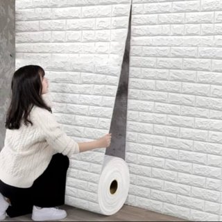Rollo papel Tapiz Autoadhesivo Ladrillo Blanco!!