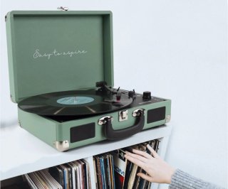 Tocadiscos Verde con USB