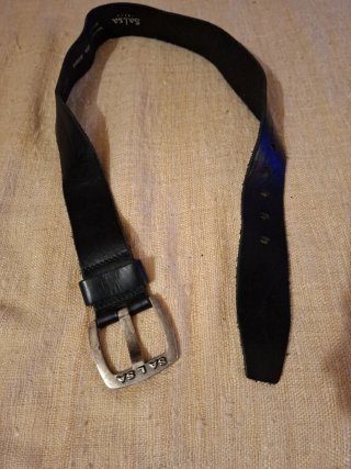 Cinturón Cuero SALSA JEANS Talla 85 Hebilla Plata