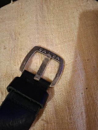 Cinturón Cuero SALSA JEANS Talla 85 Hebilla Plata