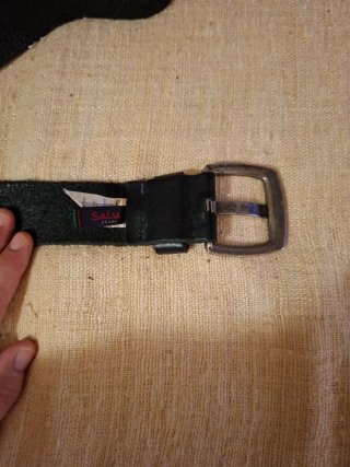 Cinturón Cuero SALSA JEANS Talla 85 Hebilla Plata