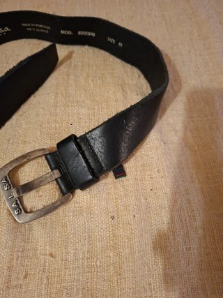 Cinturón Cuero SALSA JEANS Talla 85 Hebilla Plata