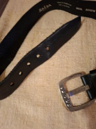 Cinturón Cuero SALSA JEANS Talla 85 Hebilla Plata