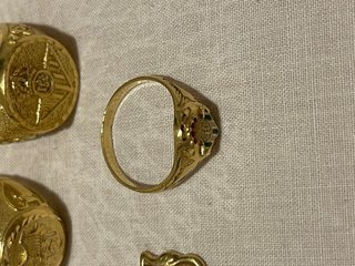 Lote 7 Piezas Oro 18K - colgantes y anillos