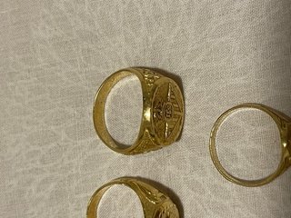 Lote 7 Piezas Oro 18K - colgantes y anillos