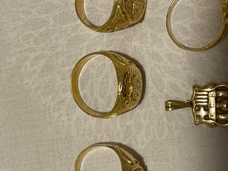 Lote 7 Piezas Oro 18K - colgantes y anillos