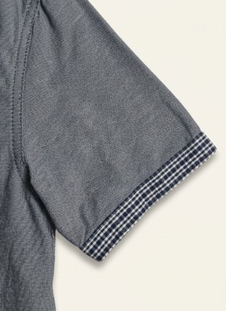 Camisa corta Rebel azul/gris talla 13 años