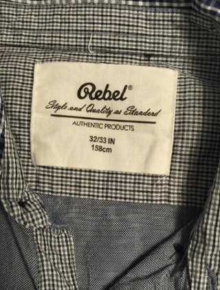 Camisa corta Rebel azul/gris talla 13 años