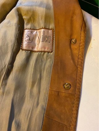 Giacca in vera pelle donna marrone