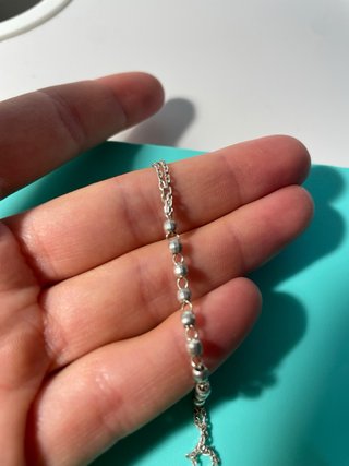 Pulsera Doble Mariposa Bolas Plata