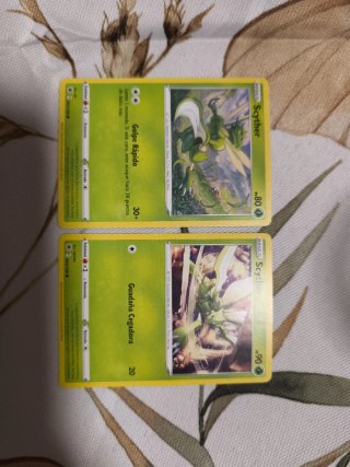 2 Cartas Pokémon Scyther (Español)