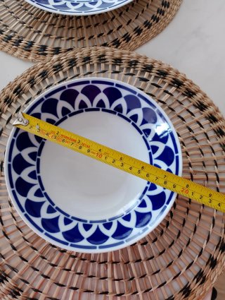 18 Platos Sargadelos Azul Blanco serie Itálica