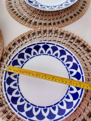 18 Platos Sargadelos Azul Blanco serie Itálica
