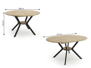Mesa extensible madera y metal
