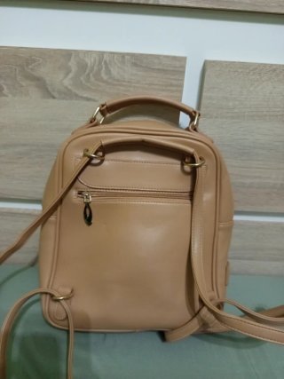Mochila cuero con dibujo chica