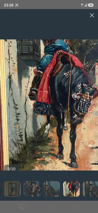 Cuadro pintado al óleo sobre tablilla