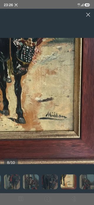 Cuadro pintado al óleo sobre tablilla