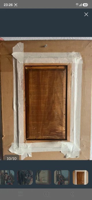Cuadro pintado al óleo sobre tablilla