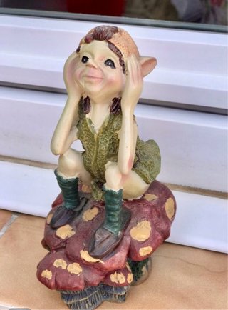 Figura Duende Sentado Hongo
