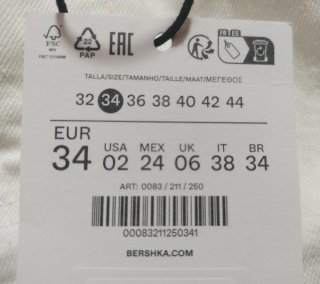 Pantalón corto Bershka Talla 34