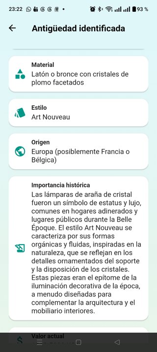 Lámpara araña cristal Art Nouveau