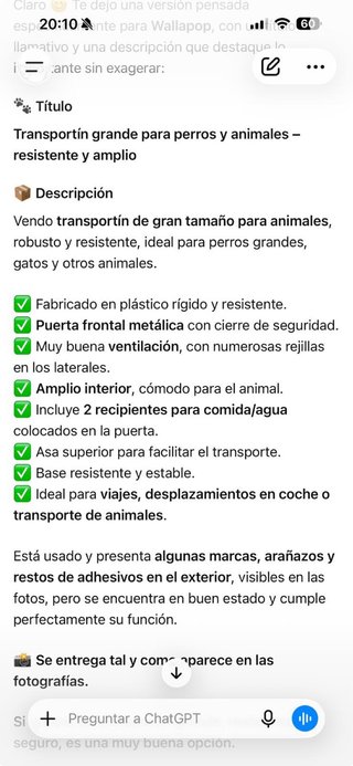 Transportín grande para perros y animales