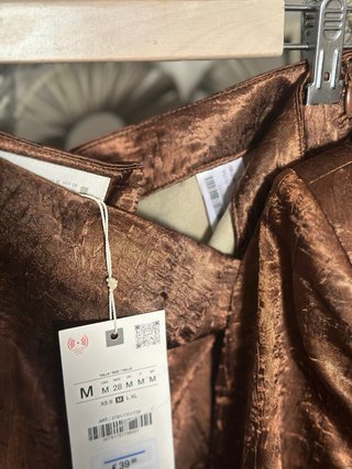 Conjunto Zara Marrón satinado