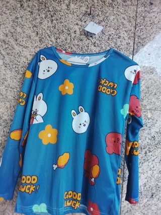 Camiseta M Manga Larga Estampada