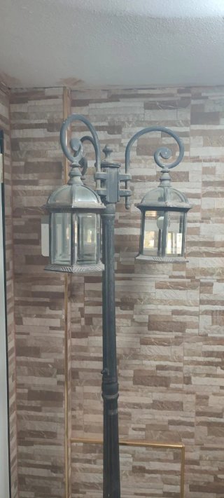 Farola de forja con 2 luces
