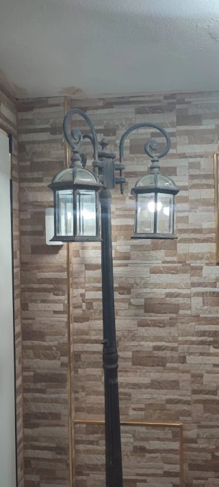 Farola de forja con 2 luces