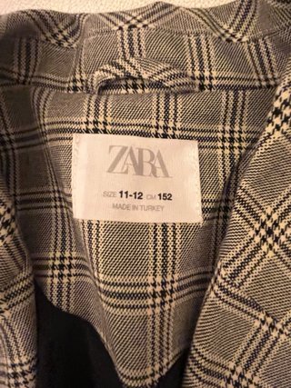 Americana cuadros Zara niña T.11-12