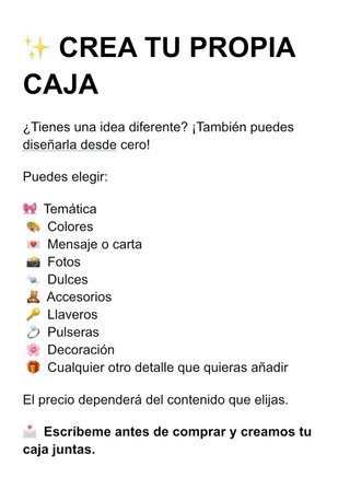 Caja sorpresa o personalizada de regalo :)