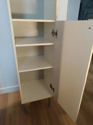 Colonna Libreria Bianca per Bagno