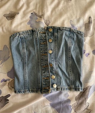 Top vaquero botones