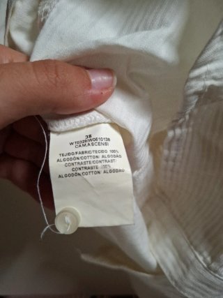 Camisa Trucco Beige/Blanca Rayas