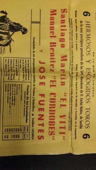 Cartel Toros Jaén 1971 Corrida del Siglo