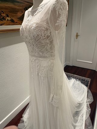 Vestido Novia Largo Encaje con Cola