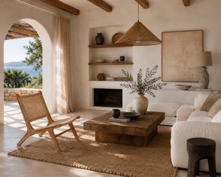 Sillón Teca y Ratán Natural