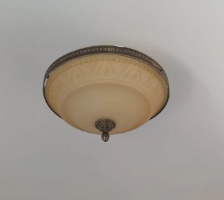Lámpara de techo cristal y metal