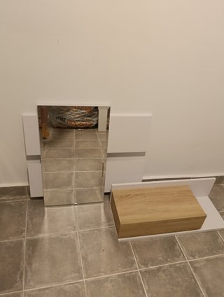 Recibidor cajonera y espejo