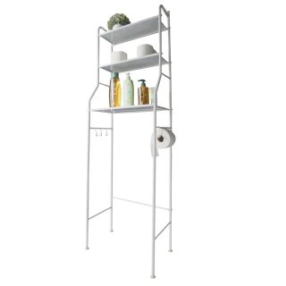 Estantería baño WC blanca 3 baldas 50x18x150 NUEVA
