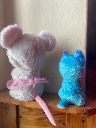 3 pelúcia TY Bailarina e cão azul+oferta de gato