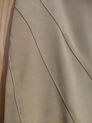 Falda larga beige