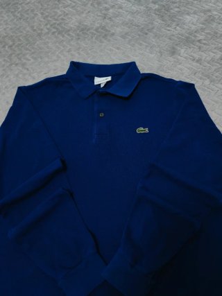 Polo Lacoste Manga Larga Azul