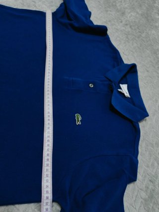 Polo Lacoste Manga Larga Azul